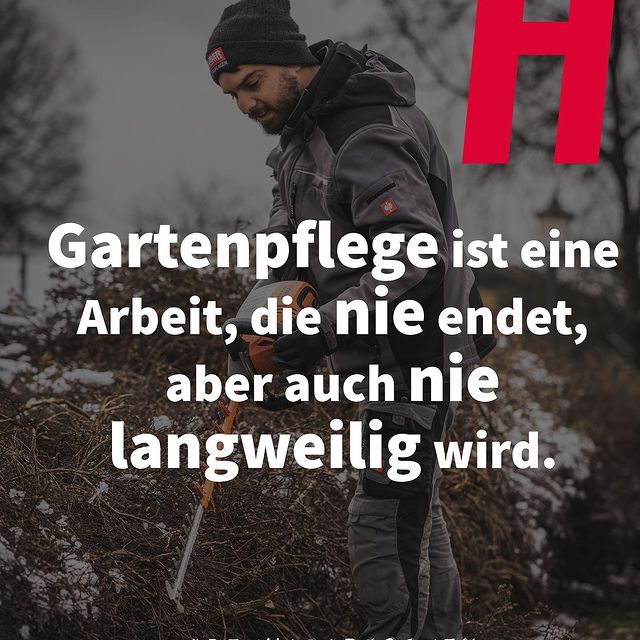 "Gartenpflege ist eine Arbeit, die nie endet, aber auch nie langweilig wird."

*

Wir wünschen eich an guadn Start in den Tag!

Euer Aussenanlagen Huber Team #dehuabarischen

#huberaussenanlagen #2023 #garten #lager #baustoff #aussenanlagenhuber #projekte #rosenheim #landschaftsgaertner #ausliebezumhandwerk #baustelle #traumgarten #rosenheim #regional #ausliebezurnatur #gartenbau #neugestaltung #pflege